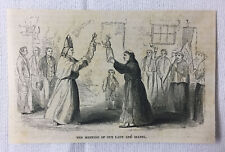 1855 magazine engraving ~ THE MEETING OF OUR LADY AND ISABEL Brazil picture