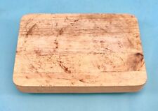 Vintage Footed Cutting Board Chopping Block Solid Wood ~ Bread, Cheese ~ Patina picture