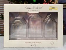 Target Magnolia Hearth & Hand DECORATIVE GLASS HOUSES: Set of 3 • Village picture
