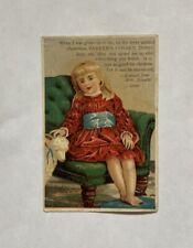 Parkers Ginger Tonic Victorian Trade Card Quack Medicine Girl With Goat Sitting picture