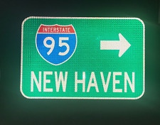 NEW HAVEN, Connecticut Interstate 95 route road sign 18