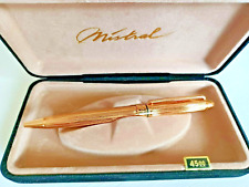 Luxury fancy gold tone writing pen by Mistral in case for writers authors new picture