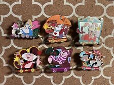 Disney Shopping ALICE IN WONDERLAND LE 125 TRAIN Pin SET Alice Cheshire Cat picture