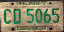 Vintage 1977 Illinois License Plate - Crafting Birthday MANCAVE Nostalgic picture
