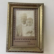 Vintage African American Father Child Black Photo Snapshot CDV 1890s PA Framed  picture