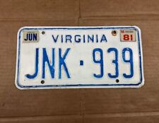 Vintage Virginia License Plate  picture