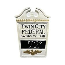 Vintage Twin City Federal Chalkware Coin Bank  Minneapolis Minnesota 1960s picture