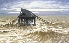 Oil painting Relic-of-the-Chain-Pier-Brighton-East-Sussex-William-John-Hennessy- picture