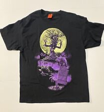 VTG Happy Halloween Rest in Pieces Graveyard T-Shirt Size XL 2000's Black Cotton picture