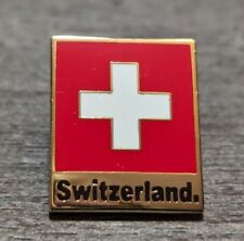 Country Of Switzerland Flag New Gold-Tone Collectible Lapel Pin picture