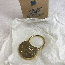 Vtg Avon Gift Collection Solid Etch Brass Rose Keychain For Her Flower Keychain picture