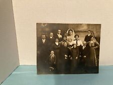 Antique Era Wedding Family Photograph Cardboard Stock Excellent Condition picture