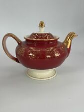 1950s Vintage Homer Laughlin Lady Stratford Teapot with Lid 22k Gold Filigree picture