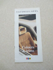 1988 Vauxhall-Opel car colour & trim guide booklet picture