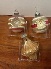 Vintage Shiny Brite Double Indents/Lantern  Christmas Ornaments 3489D picture
