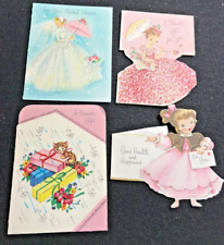 (C16)  Vintage Small Wedding Shower and Gift Greeting Cards...1940's - 50's used picture
