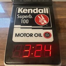 Kendall Superb 100 Motor Oil Bottle Fun-L-Fil - Lighted Sign Clock Dualite Inc. picture
