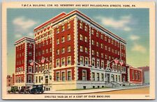 Vtg York PA YMCA Building Newberry and West Philadelphia Street 1930s Postcard picture