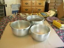 3 Wear Ever Aluminum TACUCO pots kettles with handles no. 121 no. 122 no. 123  picture