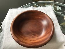 Unique Eucalyptus Round 9.5” Shape Wooden Bowl Signed & Dated picture