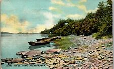 Along the Delaware, Row Boats, Trenton NJ 1918 Vintage Postcard OO picture
