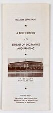 1968 Treasury Department History of Engraving and Printing Bureau VTG Brochure picture