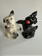 Vintage German Ceramic/ Porcelain Salt Pepper Shakers Dogs picture