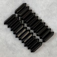 20pcs Natural Obsidian Obelisk Quartz Crystal Wand Double Point Healing picture