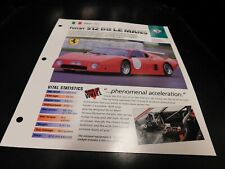 1981 Ferrari 512 BB Le Mans Spec Sheet Brochure Photo Poster picture