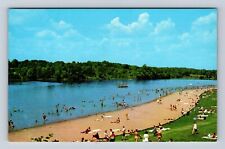IN-Indiana, Bathing Beach Lake Whitewater Memorial State Park, Vintage Postcard picture