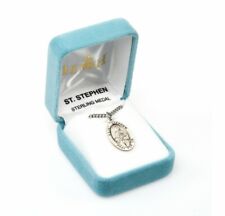 St. Stephen Oval Sterling Silver Necklace  picture