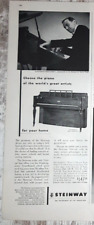 1952 Steinway Vintage Print Ad Piano Vertical Upright Instrument of Immortals picture