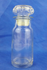 Vintage Clear Glass Bottle with Embossed Flower Stopper 5