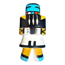 VTG Kachina Doll Native American Glencoe New Mexico Wood Painted Signed MB 4” picture