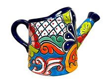 Talavera Watering Can Planter Pot Home Decor Hand Painted Mexican Pottery 15