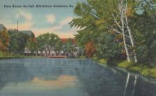 Postcard View Across the Dell Hill School Pottstown PA  picture