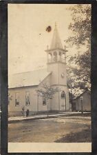 c1910 RPPC Real Photo Postcard Church Building Steeple picture