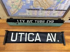 NYC BUS ROLL SIGN NY LARGE UTICA AVENUE BROOKLYN BEDFORD STUYVESANT QUEENS BKLYN picture