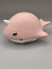 Isaac Jacobs Ceramic BABY NARWHAL Coin BANK CK01-BN Baby Kid Gift Home Décor NEW picture
