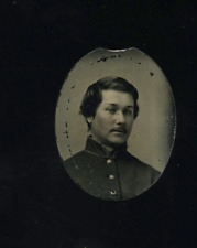 miniature gem tintype of a civil war soldier 1860s photo picture