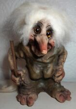 Norwegian Fosse Rare Troll Old Woman With Broom #138 Figure Norway Large 8.5