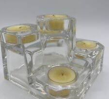 Partylite 5 Tier Crystal Castle Tealight Candle Holder 24% Lead Heavy picture