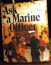 vintage marine recruiting metal sign picture