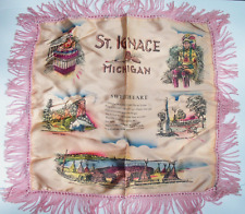 Vintage  Pink Silk Souvenir Pillow Cover 18