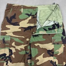 US Military Pants Mens Medium Green Trouser Woodland Camo Cargo Combat BDU Long picture
