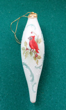 1983 Porcelain Handpainted Cardinal Christmas Ornament - Signed & Dated picture