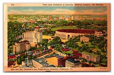 Vintage 1930s- Aerial View of Pitt - Pittsburgh Pennsylvania Postcard (UnPosted) picture