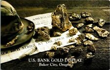 Vintage Postcard U.S. National Bank of Oregon Gold Display Baker City OR  picture