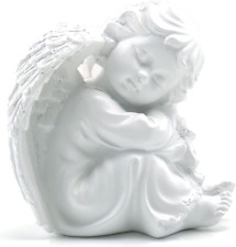 Cherubs Angels Resin Garden Statue Figurine , Adorable Angel Sculpture Memorial  picture
