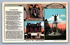 Postcard Vtg Washington DC Home And Grave Of Francis Scott Key  picture
